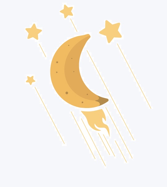 A banana being shot into space